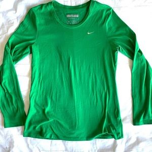 Green Nike Long Sleeve top